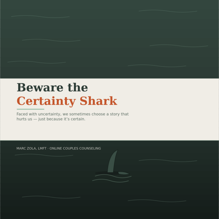The Certainty Shark: Why We Grab the Wrong Thing When We’re Scared